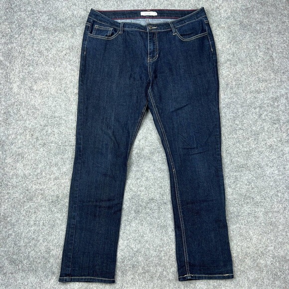 Cello Denim - Cello Jeans Womens 16 Straight Leg‎ Dark Wash Stretch Denim Pants Casual Ladies